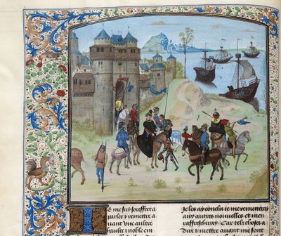 Abreise von Herzog Ludwig II. von Bourbon von Genua nach Tunis, ca. 1470-1475 von Unbekannt