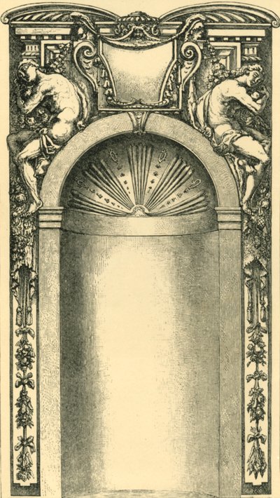 Entwurf für die Dekoration einer Nische, spätes 16. Jahrhundert, 1881 von Unbekannt