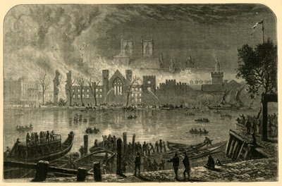Zerstörung der alten Parlamentsgebäude, 16. Oktober 1834, 1881 von Unbekannt