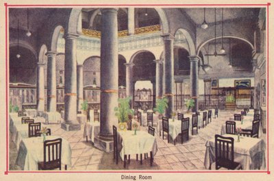 Speisesaal - Hotel Florida - Havanna - Kuba, ca. 1910 von Unbekannt