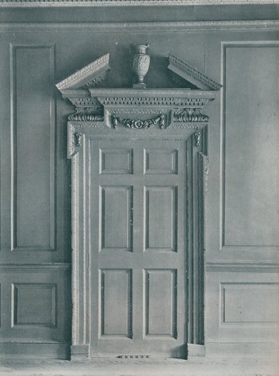 Tür des getäfelten Raums, Frühgeorgianisch, 26, Hatton Garden, um 1909 von Unbekannt