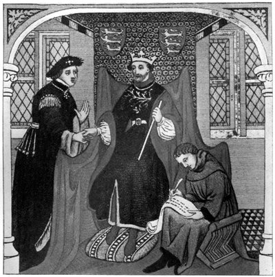 Edward III. und der Graf von Flandern, 14. Jahrhundert, 1910 von Unbekannt