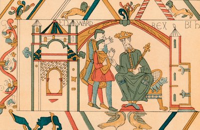 Edwards Anweisungen an Harold, 19. Jahrhundert von Unbekannt