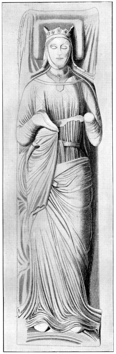 Abbild von Königin Eleonore, Gemahlin von Heinrich II., 13. Jahrhundert, 1910 von Unbekannt