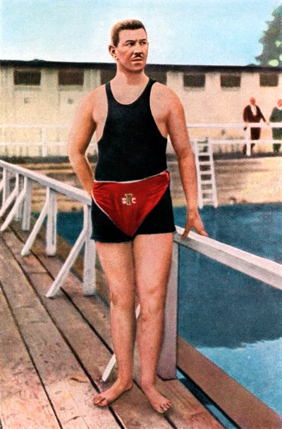 Emil Rausch, deutscher Schwimmer, Olympische Spiele, St. Louis, USA, 1904, 1936 von Unbekannt