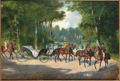 Kaiserin Elisabeth in einer Kutsche im Wiener Prater, ca. 1860 von Unbekannt