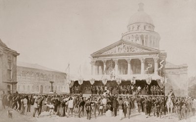 Einberufung von Freiwilligen in die Nationalgarde, Place du Panthéon, Paris, 1870-1871 von Unbekannt