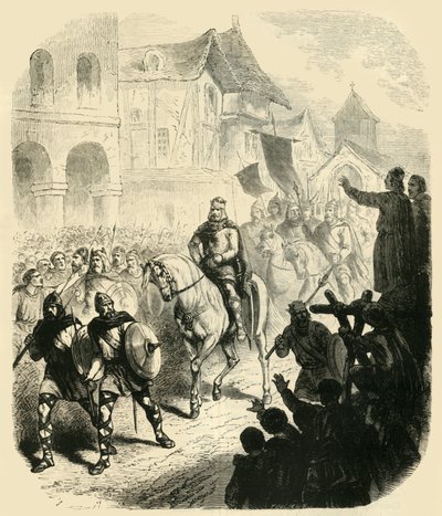 Einzug von Karl Martell in Paris nach dem Sieg über die Sarazenen, 732 n. Chr., 1890 von Unbekannt