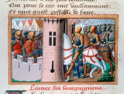 Einzug der Burgunder in Paris, Mai 1418, 1484 von Unbekannt