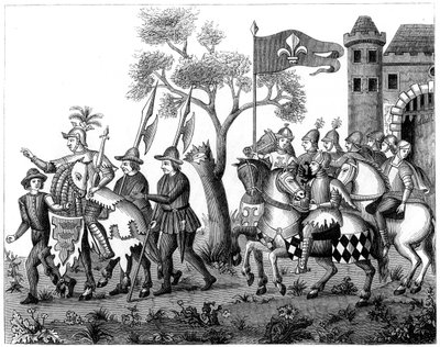Einzug des Königs von Epinette, 16. Jahrhundert 1849 von Unbekannt