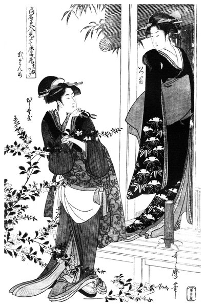 Episode aus einer Parodie des Chushingura, japanisch, um 1797 von Unbekannt