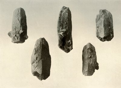 Feldspatkristalle vom Gipfel des Mount Erebus in natürlicher Größe, 1909 von Unbekannt