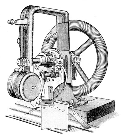 Erste Steppstich-Nähmaschine, erfunden von Elias Howe von Unbekannt