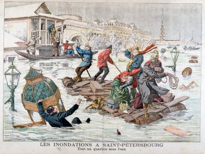 Überschwemmungen in St. Petersburg, Russland, 1903 von Unbekannt