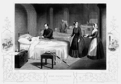 Florence Nightingale im Krankenhaus von Scutari, um 1860 von Unbekannt