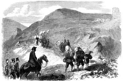 Florence Nightingale besucht die Hüttenkrankenhäuser in Balaklawa, 1855 von Unbekannt