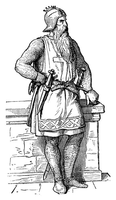 Friedrich I., Barbarossa Rotbart, ca. 1123-1190, Heiliger Römischer Kaiser, 19. Jahrhundert von Unbekannt