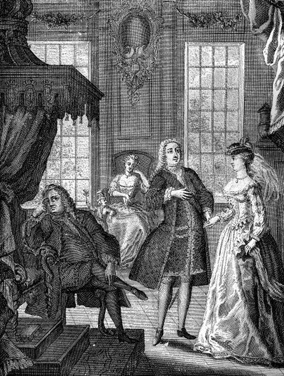 Friedrich Prinz von Wales und Prinzessin Augusta von Sachsen-Gotha, 1736 von Unbekannt