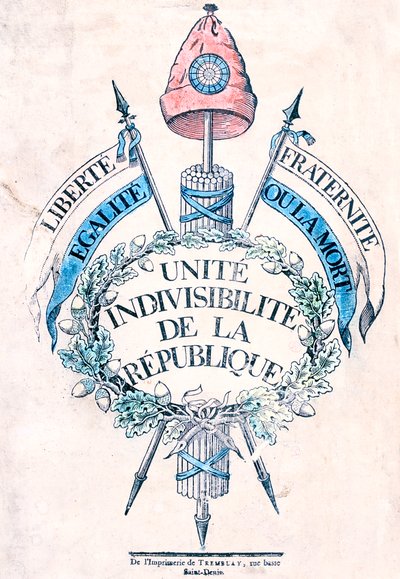 Französische Revolution 1789: Allegorisches Emblem der Republik von Unbekannt