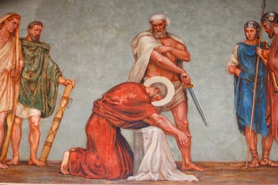 Fresko in der Sankt Paul Kirche: Martyrium des Heiligen Paulus, Lyon, Frankreich von Unbekannt