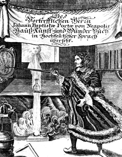 Frontispiz von Magia Naturalis von Johannes Baptista della Porta, 1715 von Unbekannt