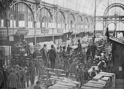 Obstauktionen am Covent Garden Market, London, um 1901 von Unbekannt