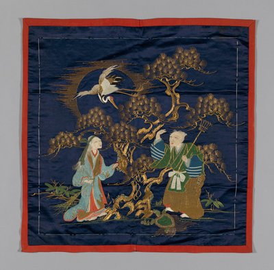 Fukusa-Geschenkverpackung, Japan, späte Edo-Periode 1789-1868, Meiji-Periode 1868-1912, spätes 19. Jahrhundert von Unbekannt
