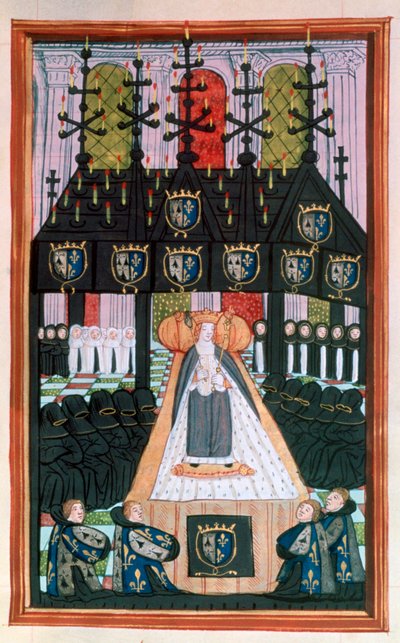 Begräbnis von Anne von Bretagne, Notre Dame, Paris, 1514, 16. Jahrhundert von Unbekannt