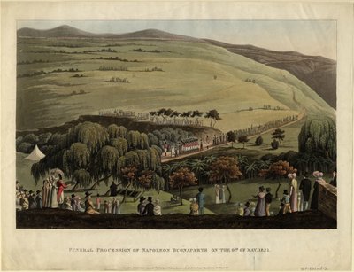 Trauerzug von Napoleon Bonaparte am 9. Mai 1821, 1828 von Unbekannt