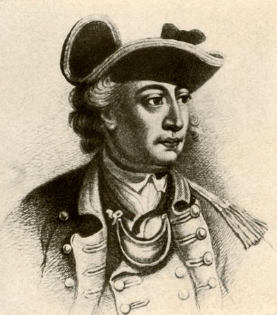 General John Sullivan, mit dreieckigem Hut und einem Gorget, um 1770, 1937 von Unbekannt