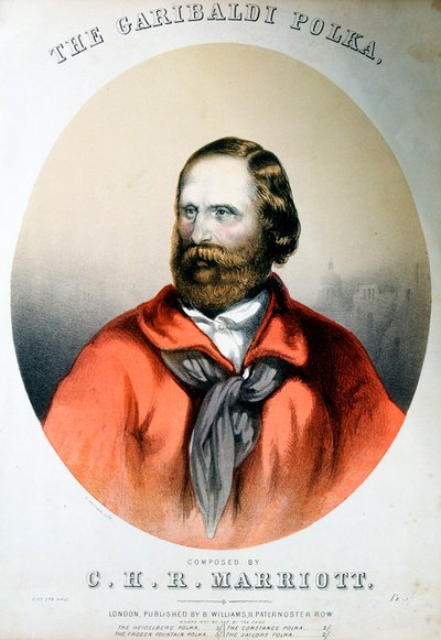 Giuseppe Garibaldi, italienischer Patriot, ca. 1864 von Unbekannt