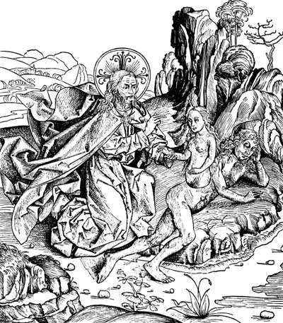 Gott erschafft Eva aus Adams Rippe, 1493 von Unbekannt