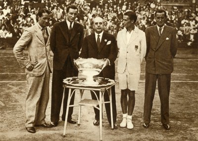 Großbritannien gewinnt die Davis Cup Tennismeisterschaft, Paris, 30. Juli 1933, 1935 von Unbekannt