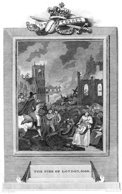 Großbrand von London, 1666, 1825 von Unbekannt