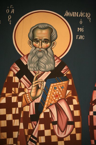 Griechisch-orthodoxe Ikone: Heiliger Athanasios der Große von Unbekannt