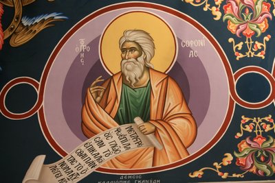 Griechisch-orthodoxe Ikone, die den Heiligen Sophonias darstellt, Thessaloniki, Griechenland von Unbekannt
