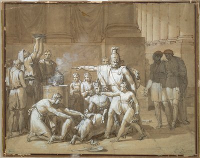 Hannibal schwört ewige Feindschaft gegen Rom, ca. 1808 von Unbekannt