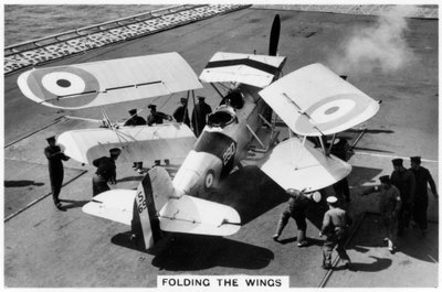 Hawker Osprey auf dem Deck des Flugzeugträgers HMS Eagle, 1937 von Unbekannt