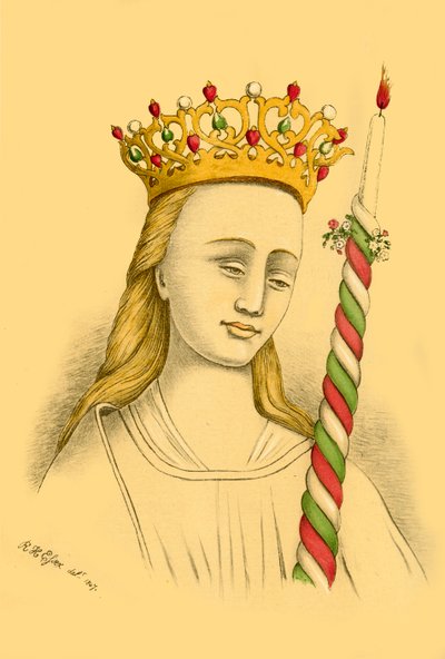Kopf II. Aus einem der Wandgemälde in der Kirche von Eton, 1911 von Unbekannt
