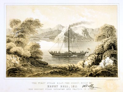 Henry Bells Dampfschiff Comet von 1811, 1856 von Unbekannt