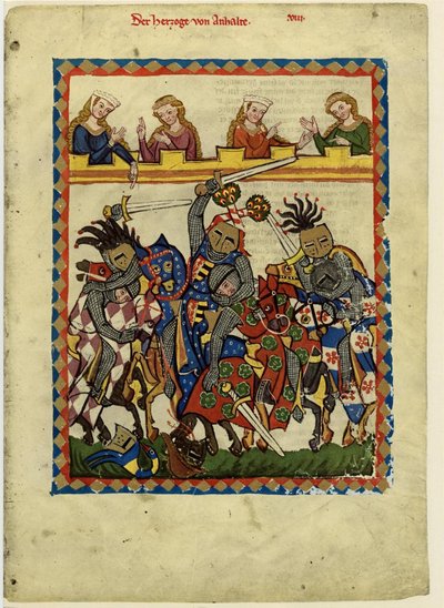 Heinrich I., Graf von Anhalt aus dem Codex Manesse, zwischen 1305 und 1340 von Unbekannt