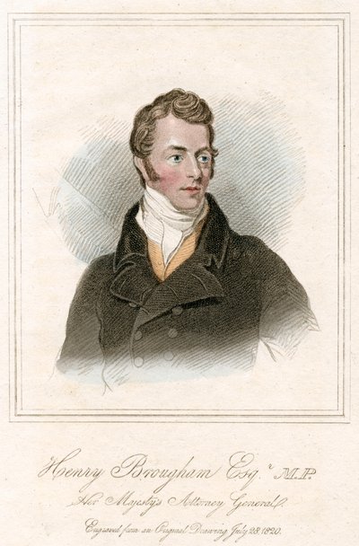 Henry Peter Brougham, 1. Baron Brougham und Vaux, schottischer Anwalt und Politiker, um 1820 von Unbekannt