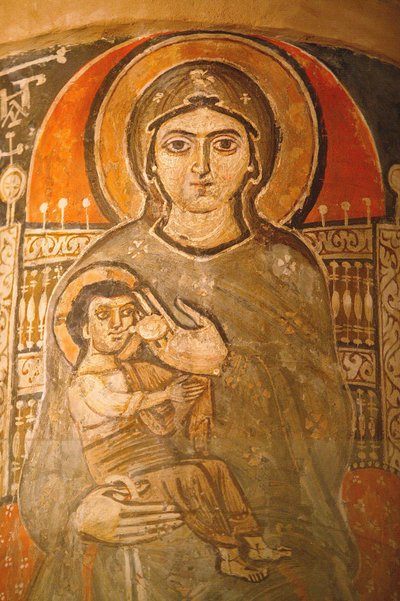 Kloster der Heiligen Jungfrau und des Heiligen Johannes: Fresko Maria stillt Jesus von Unbekannt