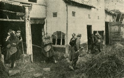 Jagd auf deutsche Scharfschützen an der Westfront, Erster Weltkrieg, um 1915, um 1920 von Unbekannt