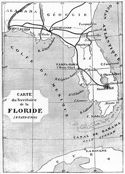 Illustration aus De la Terre à la Lune von Jules Verne von Unbekannt