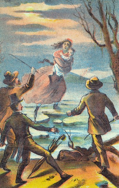 Illustration aus einem Plakat, das eine Theaterproduktion von Onkel Toms Hütte bewirbt, 1870 von Unbekannt