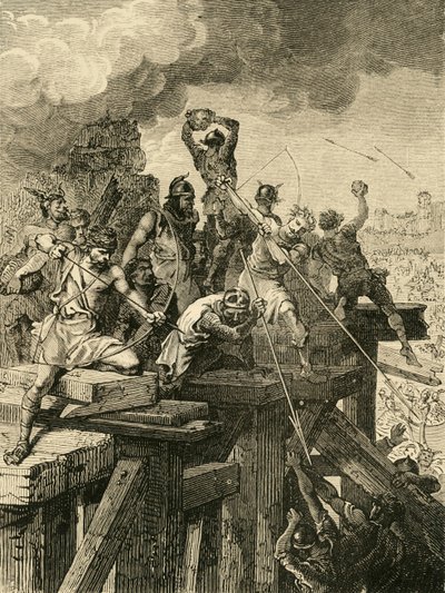 Vorfall bei der Belagerung von Paris: Verteidigung der Brücke und des Turms von Unbekannt