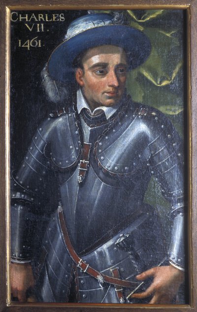 Indre & Loire Nr. 172 - Schloss Loches - Porträt von Karl VII. - 17. Jahrhundert von Unbekannt