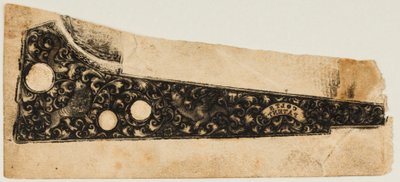 Tintenabdruck von einem Colt-Revolver, ca. 1854 von Unbekannt