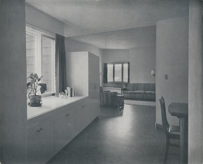Innenraum - Haus in Fairfax, Kalifornien von Francis Ellsworth Lloyd, 1942 von Unbekannt